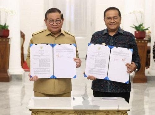 belajar tata kelola bumd hingga jaki, wali kota jambi teken kerja sama dengan pramono anung