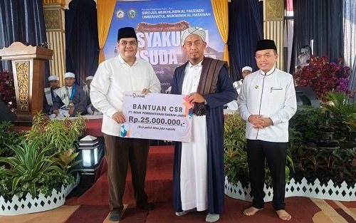 dukung pendidikan pesantren, bank jambi salurkan csr untuk ponpes sirojul mukhlasin al fauzean