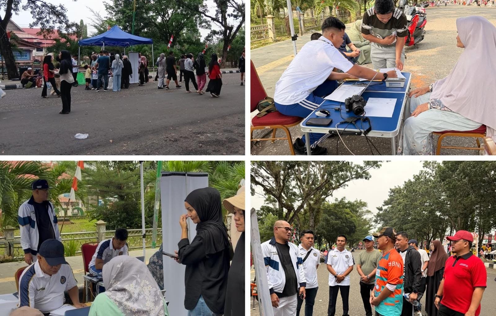 Suasana Car Free Day (CFD) di Jalur Dua Taman Bujang Upik, Kabupaten Merangin, Minggu (2/8/2026) semakin berwarna.