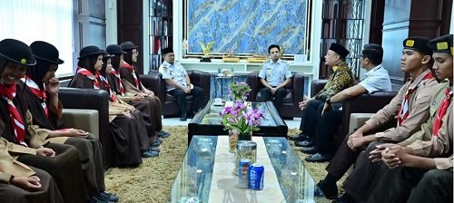 pramuka kota jambi siap guncang the 15th malaysian scout jamboree, maulana diza titip pesan penting