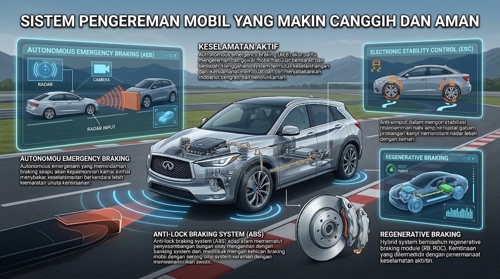 Rem Mobil Bukan Sekadar Berhenti, Sistem Pengereman Kini Makin Canggih dan Aman