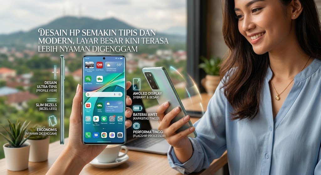 Desain HP Semakin Tipis dan Modern, Layar Besar Kini Terasa Lebih Nyaman Digenggam