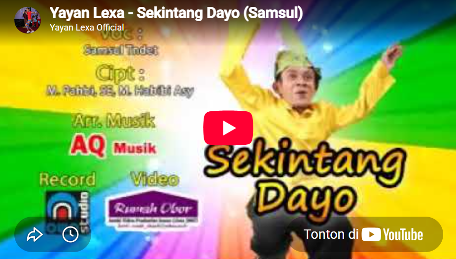 lagu daerah jambi sekintang dayo samsul.