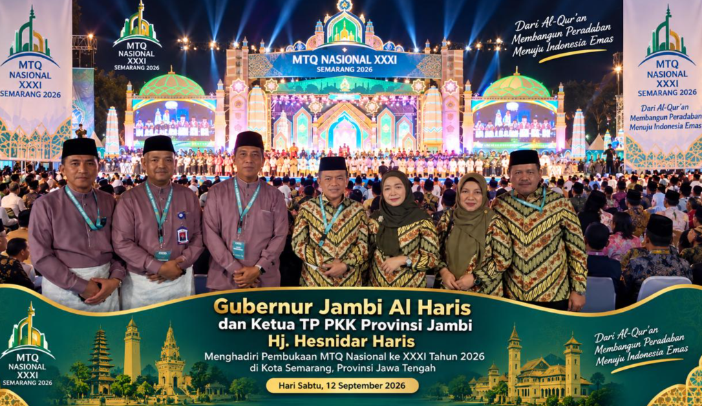 Gubernur Al Haris Hadiri Pembukaan MTQ Nasional 2026 di Semarang, Beri Dukungan Langsung untuk Kafilah Jambi
