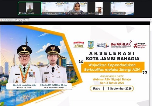 wali kota maulana buka webinar asn siginjai belajar 2026, tekankan pentingnya data kependudukan untuk pembangunan