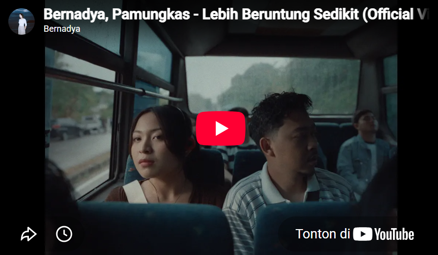 lagu lebih beruntung sedikit bernadya ft pamungkas.