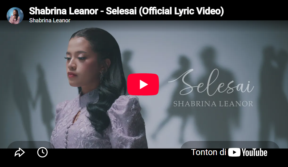 lagu selesai shabrina leanor.