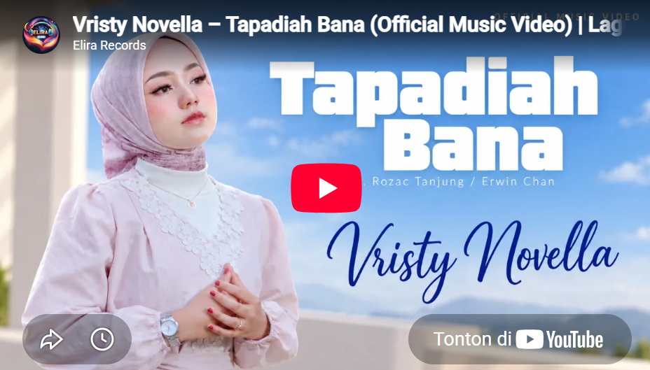 lagu tapadiah bana vristy novella.