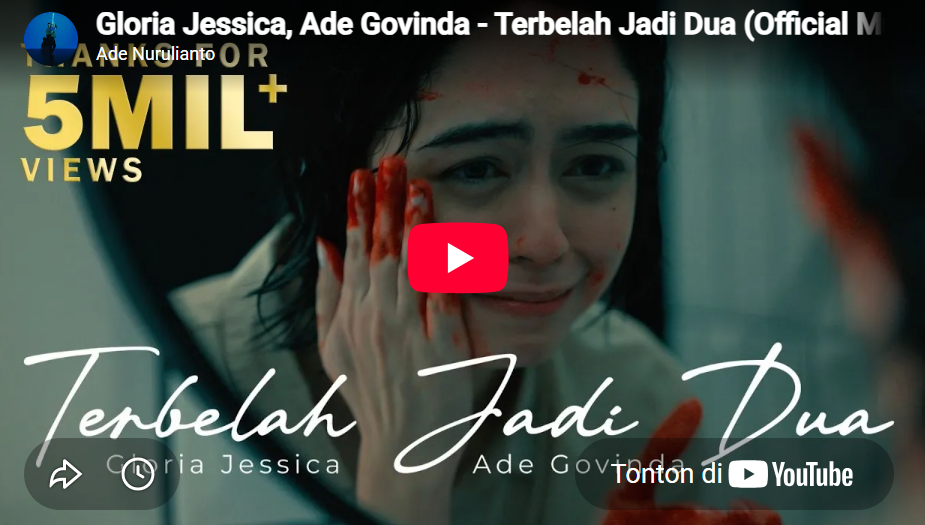 lagu terbelah jadi dua gloria jessica ft ade govinda.