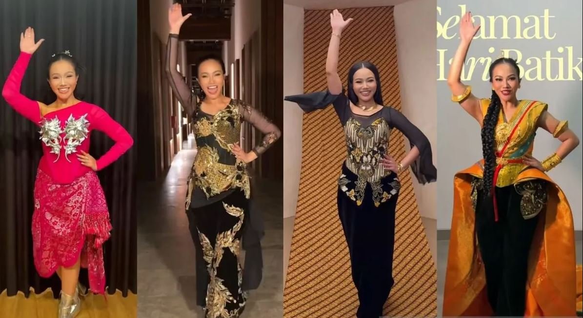 peringati hari batik nasional, yura yunita pamerkan 19 gaya padu padan kain nusantara