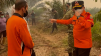 Al Haris dan Danrem Turun Langsung ke Lokasi Karhutla di Kumpeh, Angin Kencang dan Sulitnya Air Jadi Kendala Al Haris dan Danrem Turun Langsung ke Lokasi Karhutla di Kumpeh, Angin Kencang dan Sulitnya Air Jadi Kendala