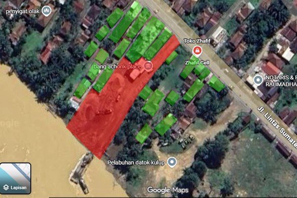 stockpile pasir cv lintas makmur sejahtera berada di tengah pemukiman padat penduduk