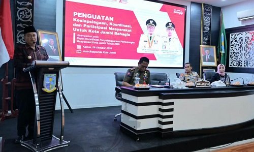 wali kota maulana dorong pemanfaatan cctv terintegrasi untuk keamanan kota jambi